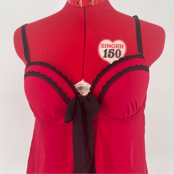 2FOR$30 Apt. 9 Red & Black Babydoll Cami With Lace - Picture 3 of 11